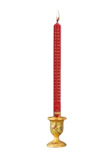 28cm Stable Advent Candle (Red with gold print) - Single