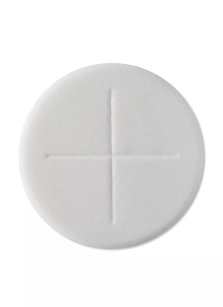 Pack of 500 Peoples Communion Wafers | Altar Bread 1 1/8" Single Cross, White, Sealed Edge