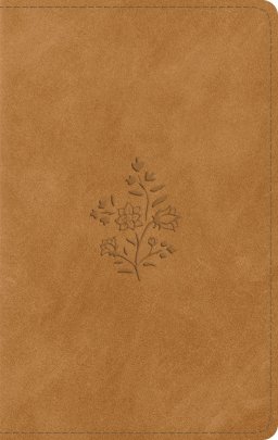 ESV Large Print Personal Size Bible (TruTone, Nubuck Caramel, Wildflower Design)