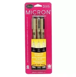 Micron Set Black 01,03,05