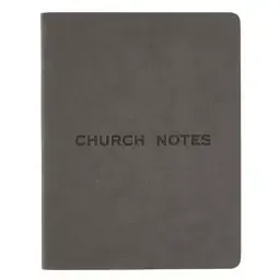 Journal-Church Notes-Suede Cover w/Tie (7" x 9")