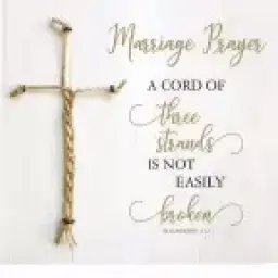 Plaque-Marriage-A Cord Of 3 Strands (10" x 10")