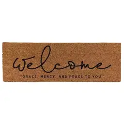 Welcome Coir Doormat - (30" x 10")