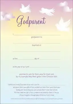 Godparent Certificate (Pack of 10)