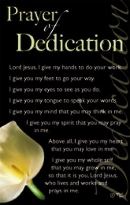 Prayer of Dedication: Prayer Card, Pack of 20