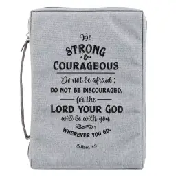 Large Strong and Courageous Poly-Canvas Bible Cover