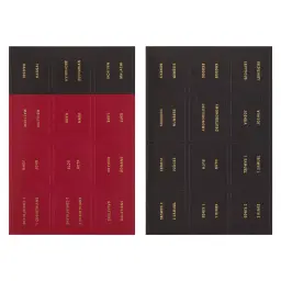 Bible Indexing Tabs Black & Red w/Gold Foil