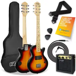 3rd Avenue Junior Electric Rock Guitar Pack - Sun