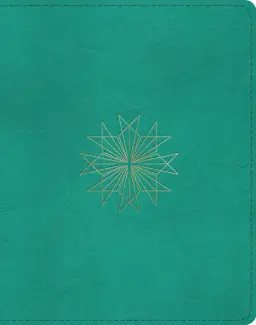 ESV Single Column Journaling Bible (TruTone, Teal, Resplendent Cross Design)