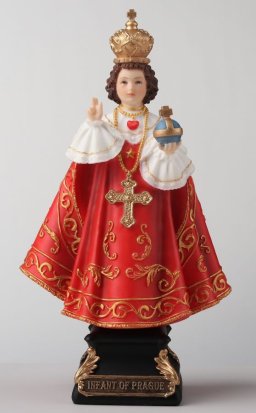 6" Child Of Prague Veronese Resin Statue