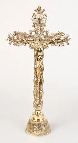 13 inch Brass Base Crucifix