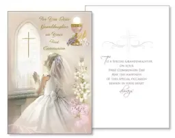 Granddaughter Communion Card