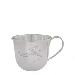 Silver Plated Baby Mug with Laser Peter Rabbit