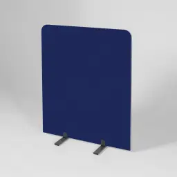 120 x 100cm Ink Navy Curve Screen with Black Frame (BusyScreen)