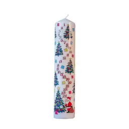 25cm x 5cm Christmas Trees Pillar Candle - Single