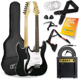 3rd Avenue Electric Guitar Pack - Left Hand Black