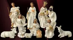 8 1/2" 11 Piece Resin Nativity Set