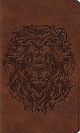 ESV Thinline Bible, Red Letter (TruTone, Brown, Royal Lion Design)