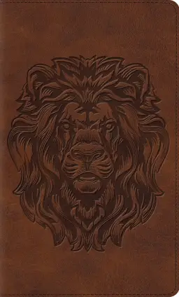 ESV Thinline Bible, Red Letter (TruTone, Brown, Royal Lion Design)