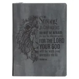 Padfolio Black Be Strong and Courageous Josh. 1:9