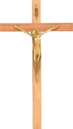 14 1/2" Hanging Wood Crucifix