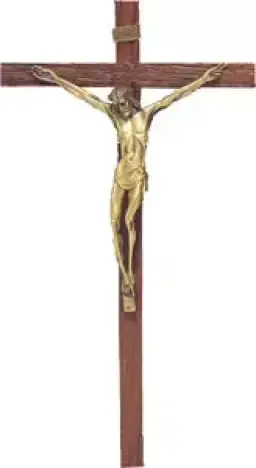 18 3/4 Wood Hanging Crucifix