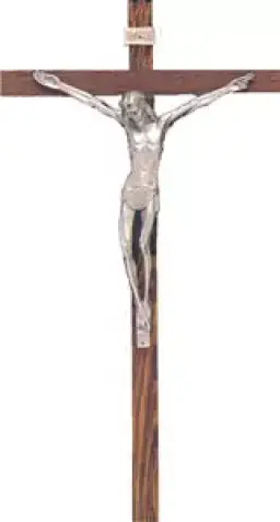 19 Inch Wood Hanging Crucifix