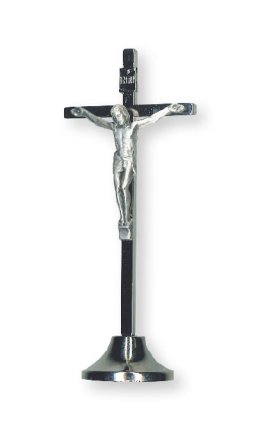 4" Standing Metal Crucifix