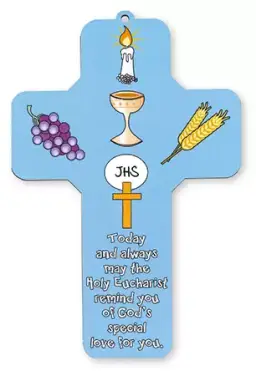 7 1/4" Communion Symbolic Wood Cross