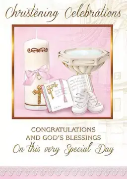 Girl's Christening Celebrations Single Card