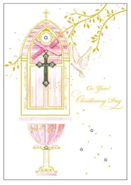 Christening Card/Girl/3 Dimensional