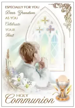 Grandson Communion Card