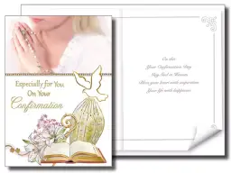 Girl's Confirmation Card with Insert