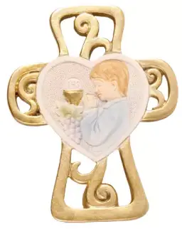 3 1/2" Boy's Resin Communion Cross