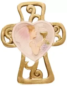 3 1/2" Girl's Resin Communion Cross