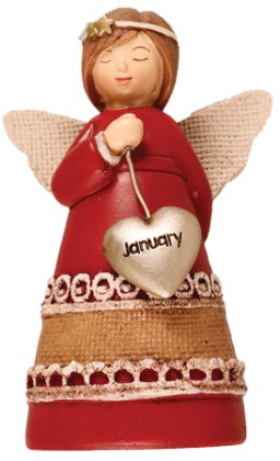 4 1/4" January Resin Birthday Angel