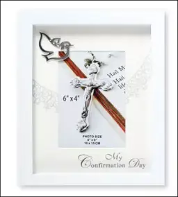 Symbolic Confirmation Photo Frame with White Finish