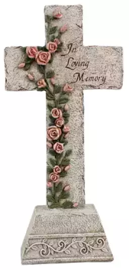 13 3/4" Resin Standing Grave Cross