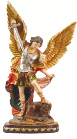 Resin/Fibreglass Statue/Coloured/St.Michael 32 inch