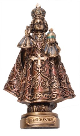 3 1/2" Infant Of Prague Veronese Resin Statue