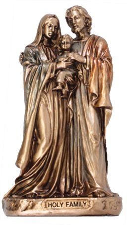 3 1/2" Holy Family Veronese Resin Statue