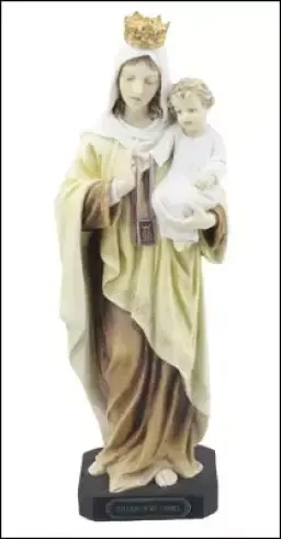 10 1/4" Our Lady of Mount Carmel Veronese Resin Statue