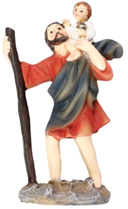 3 1/2" Saint Christopher Renaissance Statue