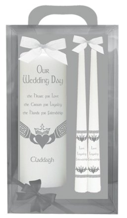 8" Gift Boxed White Wedding Candle