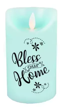 Bless Our Home Scented Wax LED Candle with Timer