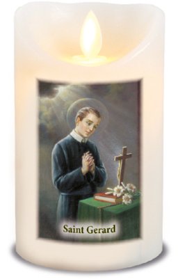 Saint Gerard LED Scented Wax Candle with Timer