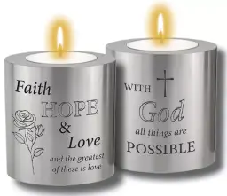 Faith Resin Candle Holder & Candle