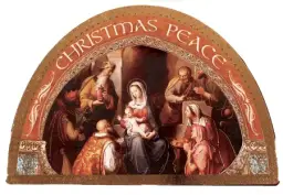 Christmas Peace Wooden Nativity Plaque