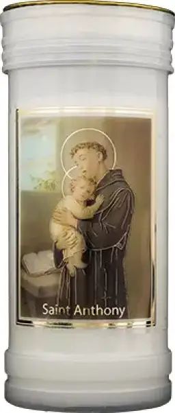 Saint Anthony Single Pillar Candle