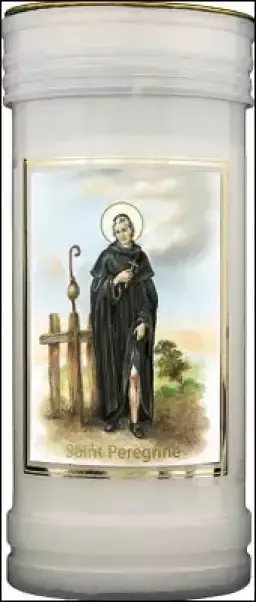 Saint Peregrine Single Pillar Candle